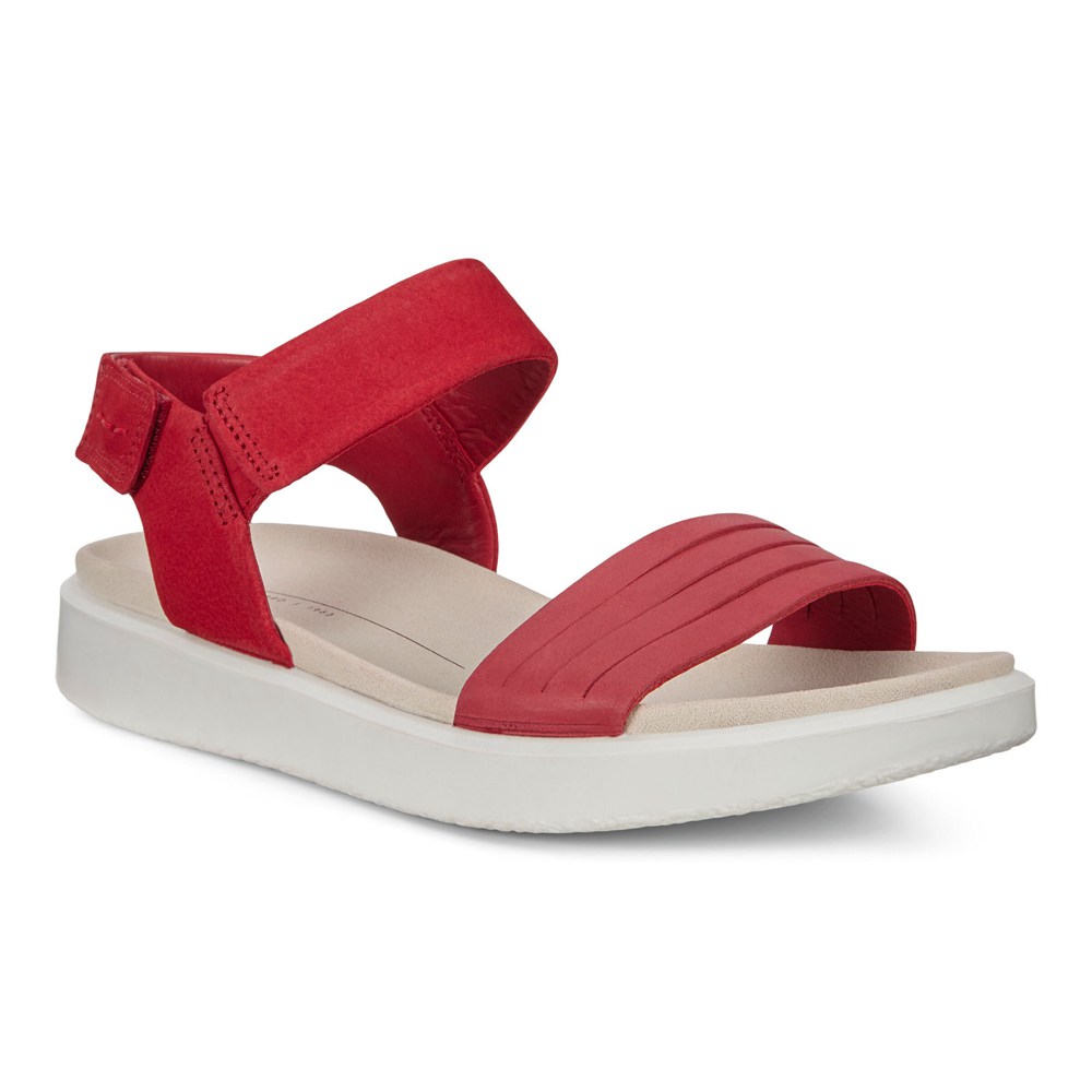 ECCO Womens Sandals Red - Flowt Flat - IEZ-680729